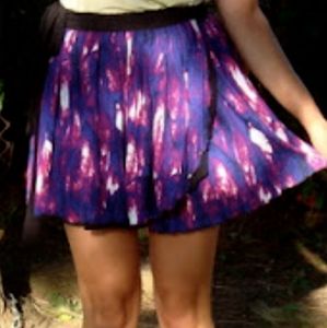 Pavonine bought from Aritzia reversible black and purple wrap skirt